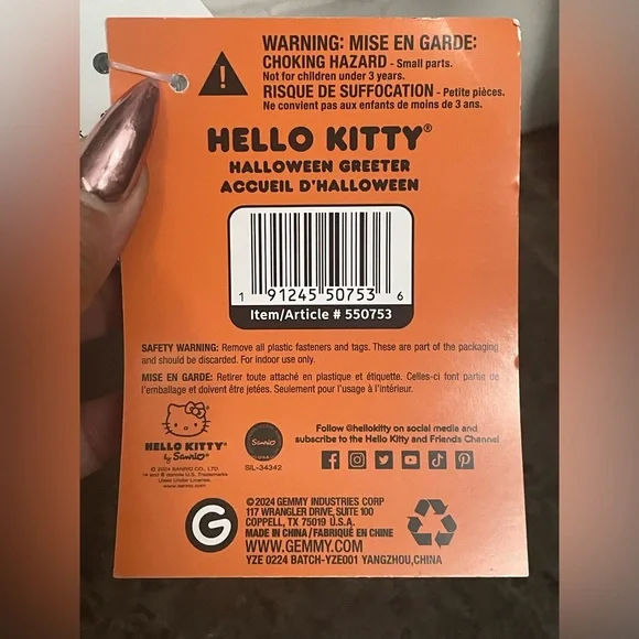 NWT! Halloween HELLO KITTY FRANKENSTEIN Greeter - Picture 16 of 16
